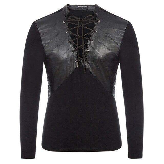 chemise col cuir homme steampunk store 2021