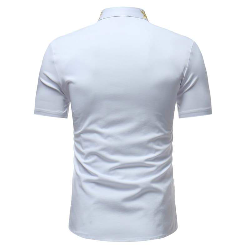 chemise manche courte col mao steampunk store Gothic