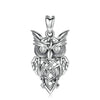 silver owl pendant steampunk store renaissance 